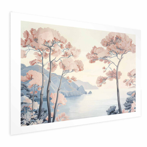 Plakat Ocean i drzewa 30x21 cm