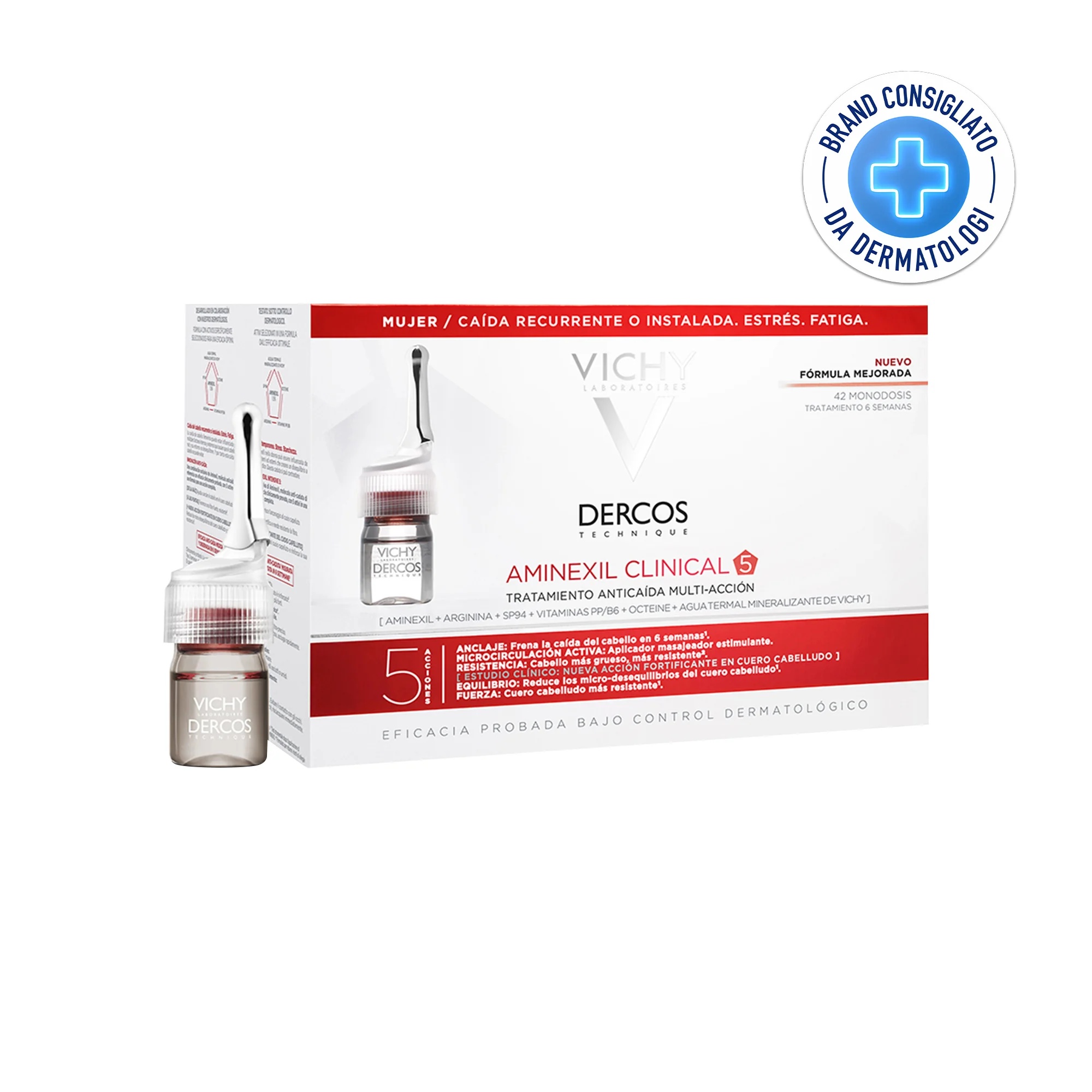 VICHY Vichy Dercos Aminexil Intensive 5 Women 42 Flaschen Anti-Haarausfall-Behandlung für Frauen