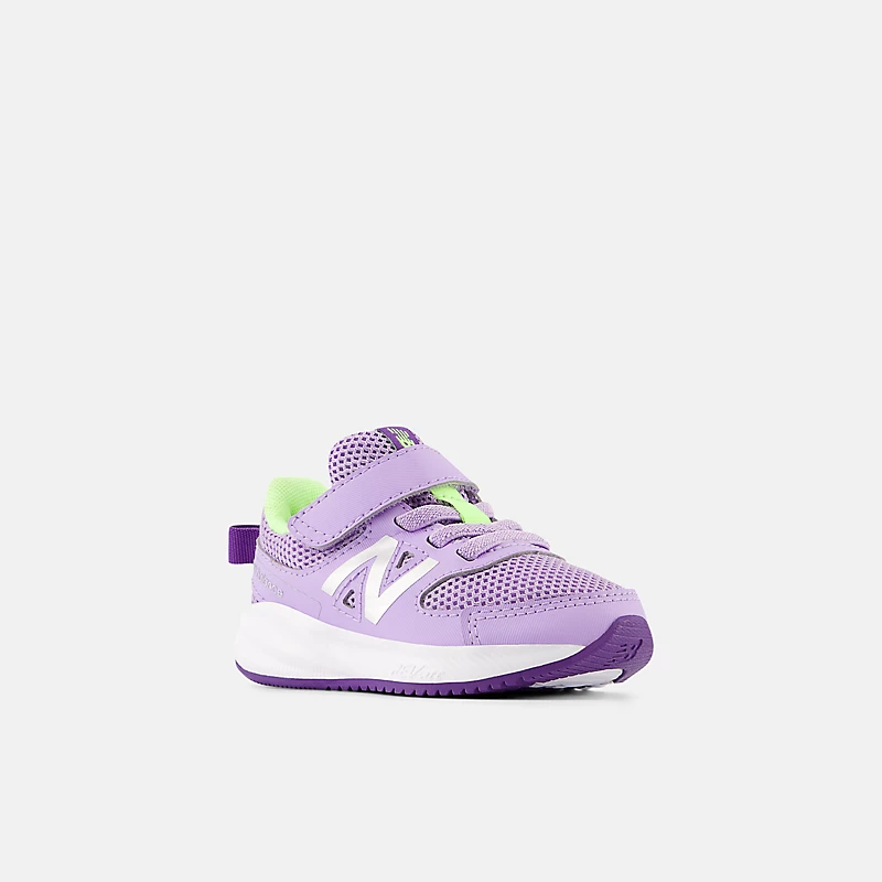 Dziecięce 570v3 Bungee Lace med górnym paskiem - Lilac Glo med wybieloną limonką Glo