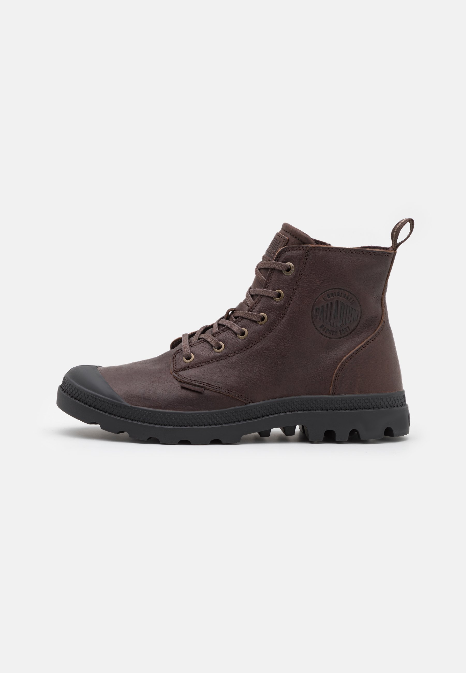Palladium PAMPA - Enkellaarsjes met vetersluiting - bizon