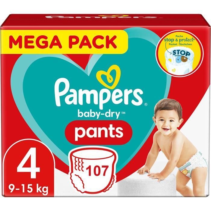 Pampers Pants Größe 4 Baby-Dry Windeln 107 Stück (9-15 kg)