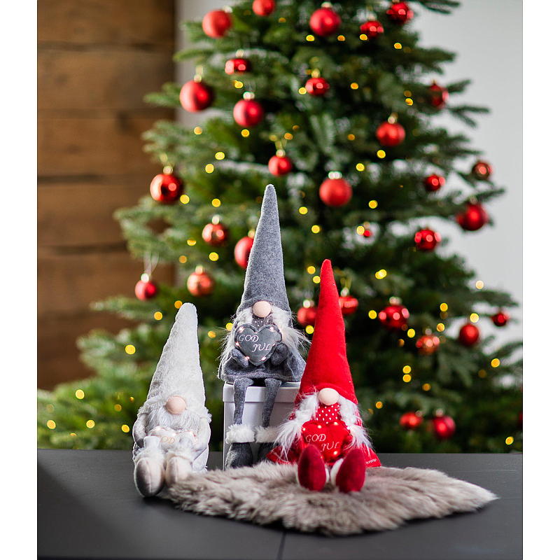 Papá Noel favorito para el hogar, 55 cm de alto, con luz LED roja.