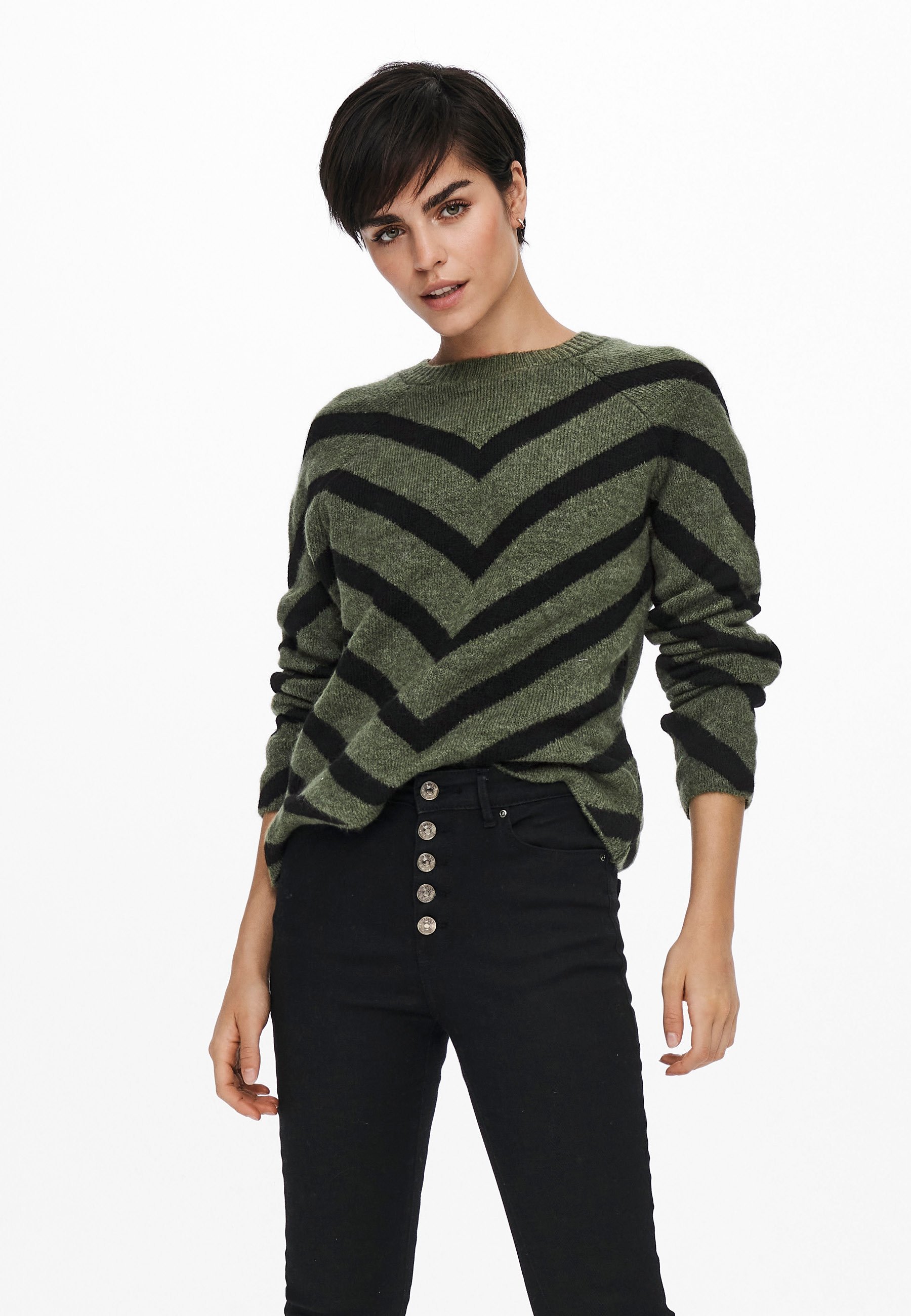 ONLY ONLELIZA - Pullover - Eidechse/ Schwarz