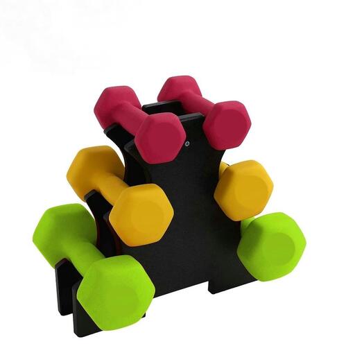 Fitness Tech Set mit 2 Vinyl-Hanteln