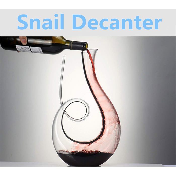 Decantador de vino soplado a mano - Aireador clásico de 1500 ml