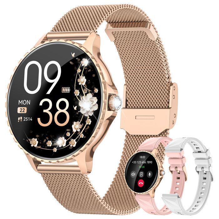 Reloj inteligente AIMIUVEI para mujer - Pantalla HD de 1,27'' - Llamadas - Resistencia al agua IP68 - Más de 120 modos deportivos