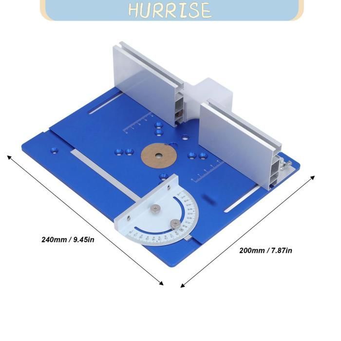 Piastra di inserto per banco fresa in alluminio Tbest Piastra di inserto per banco fresa in lega Sega per utensili Blu