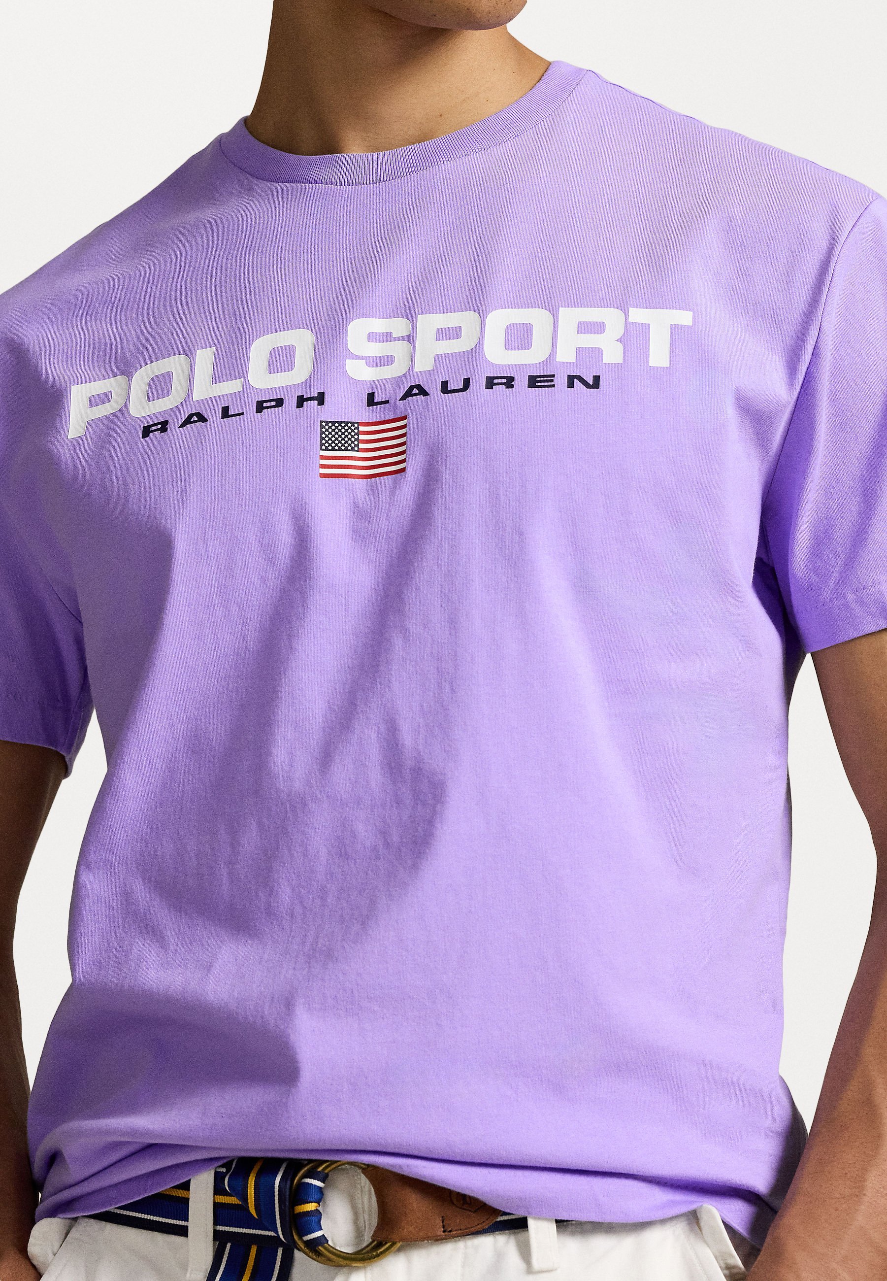 Polo Ralph Lauren CLASSIC FIT POLO SPORT JERSEY T-SHIRT UNISEX - T-shirt stampata - lavanda cielo/bianco