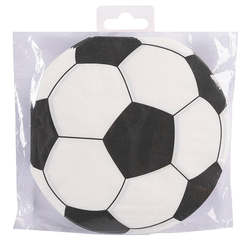 Servilletas Giform, paquete de 20 unidades, 33x33 cm, diseño de fútbol.
