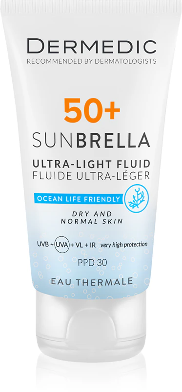 Loção bronzeadora Dermedic Sunbrella para pele seca