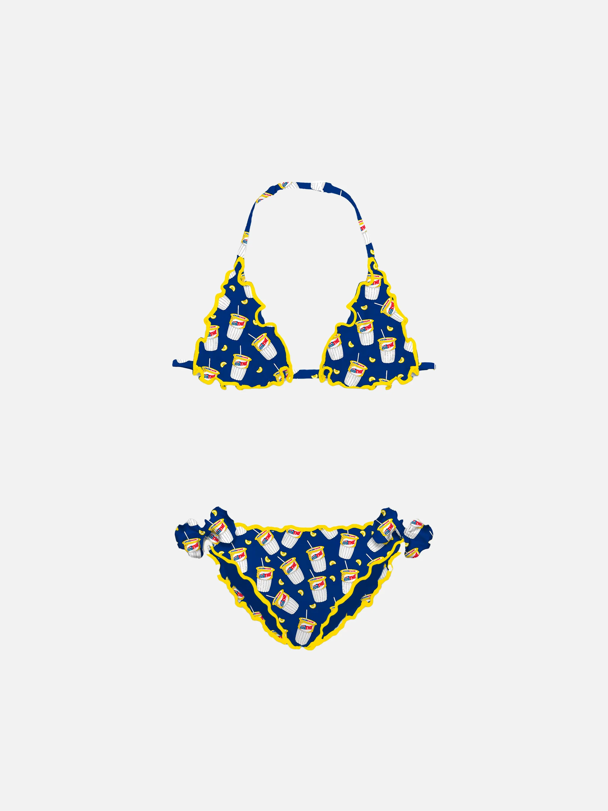 Triangelbikini voor meisjes met Estathé-print | Speciale editie E