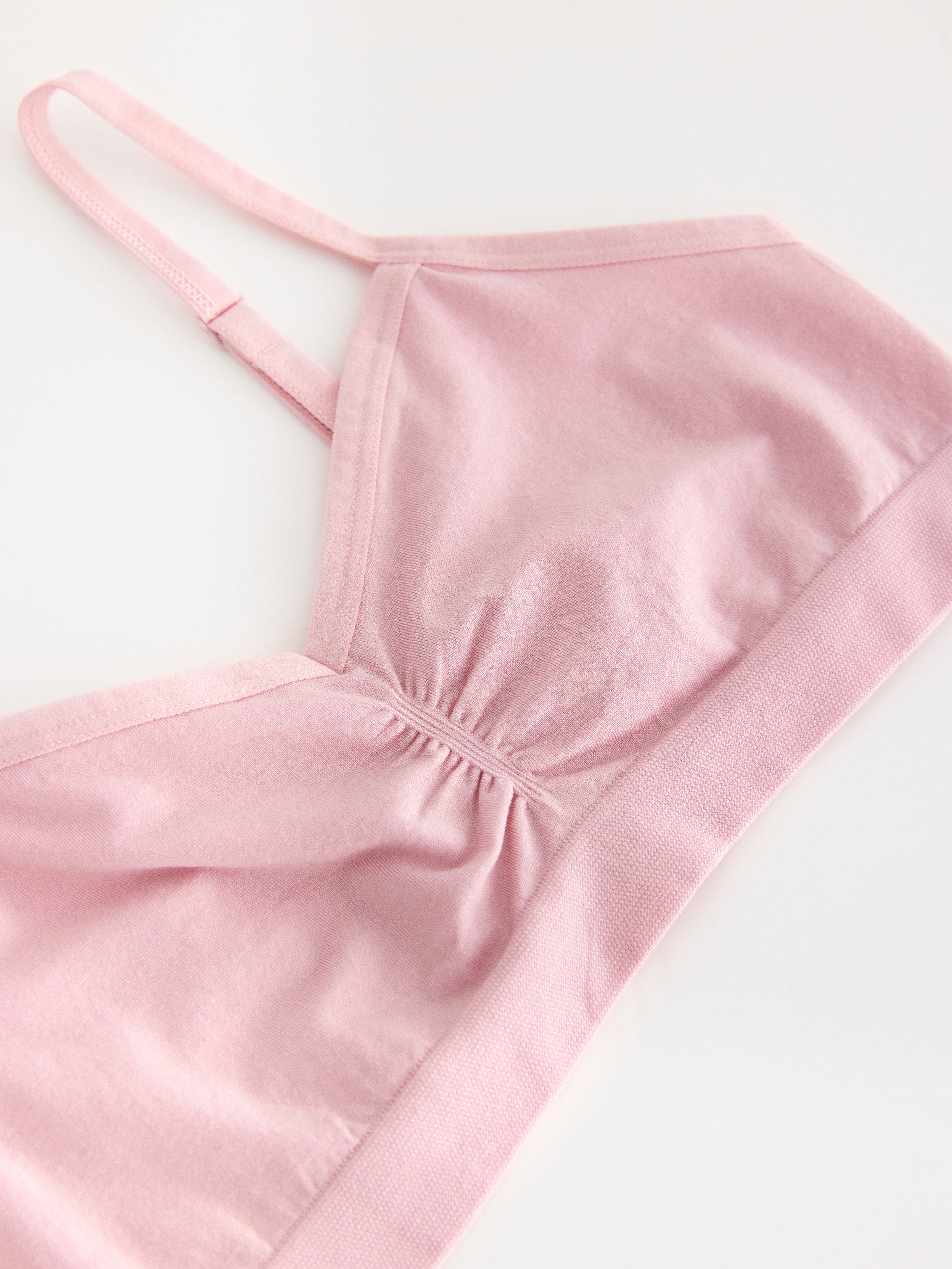 Bezešvý crop top v dusto růžové barvě