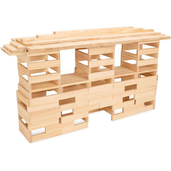 JEUJURA - Wooden Construction Set - TECAP Classic - 300 pieces - Ages 3+