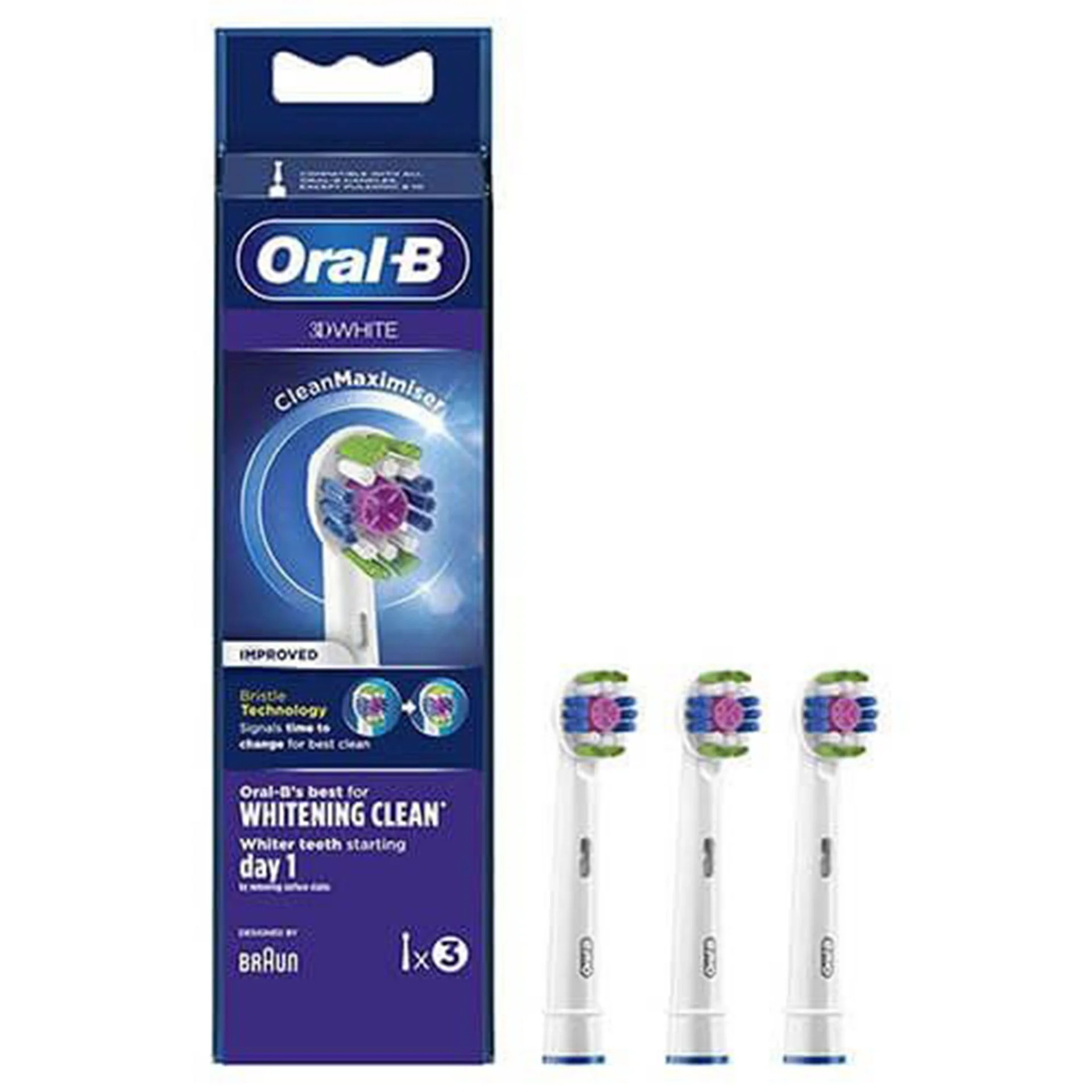 ORAL-B zobna ščetka Oralb Pw Refill 3D White 3 kosi