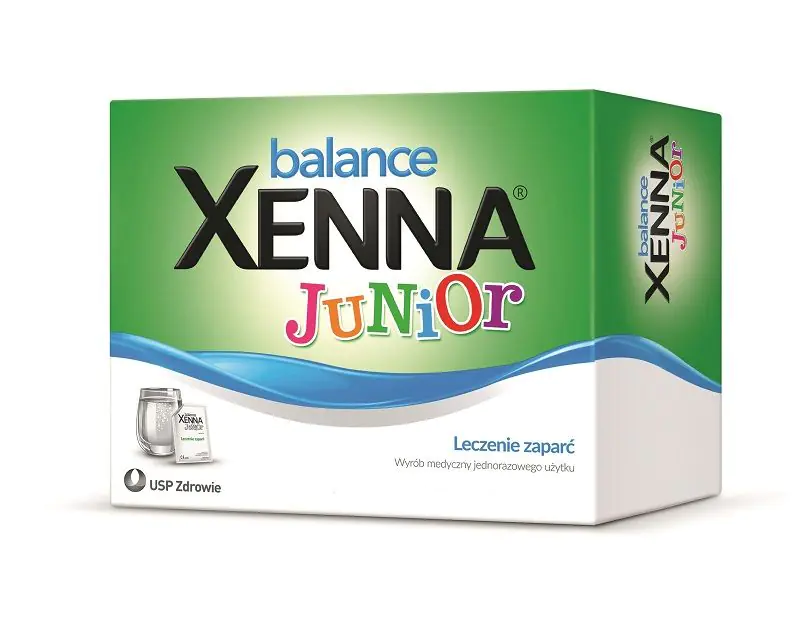 Xenna Balance Junior, Leczenie zaparć, Saszetki o smaku pomarańczowym