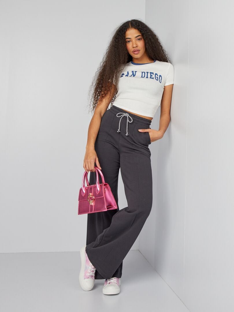 Fleece joggingbroek - ZWART