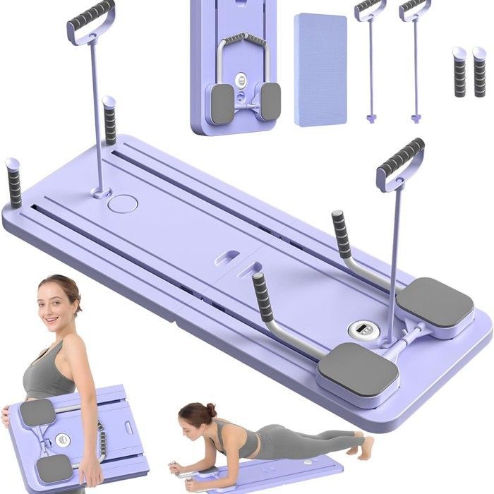 Conjunto de tabla de Pilates 5 en 1, reformer plegable, multiusos - JZSH - Para entrenamiento físico en casa, deslizante
