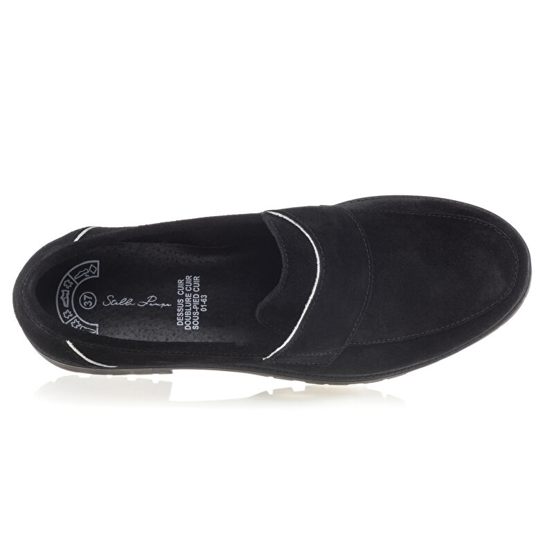 Damskie czarne mokasyny/buty żeglarskie