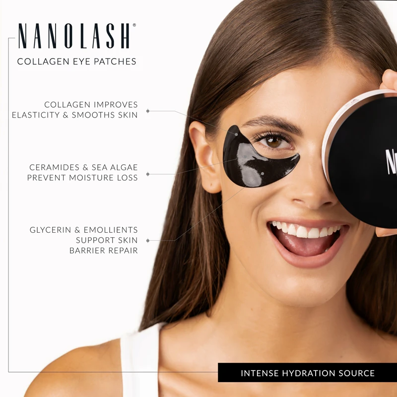 Almofadas de gel antienvelhecimento para olhos Nanolash Collagen