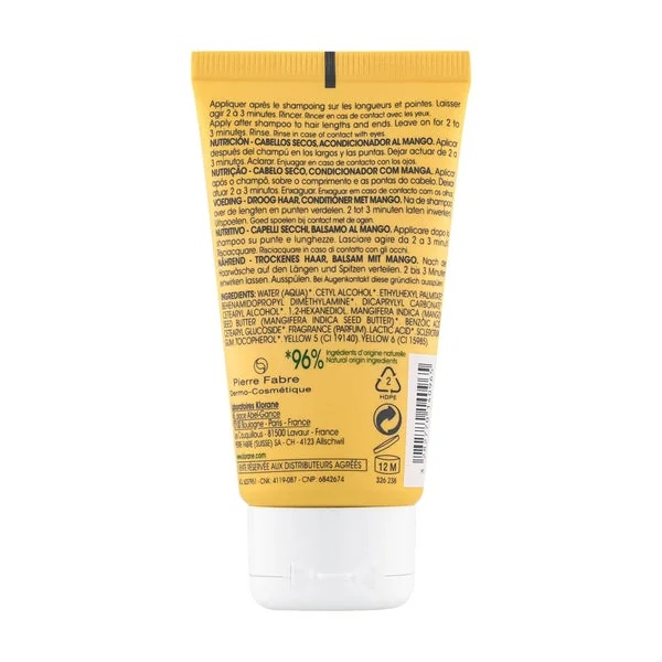 Acondicionador KLORANE con sabor a mango 50 ml Acondicionador para cabello seco