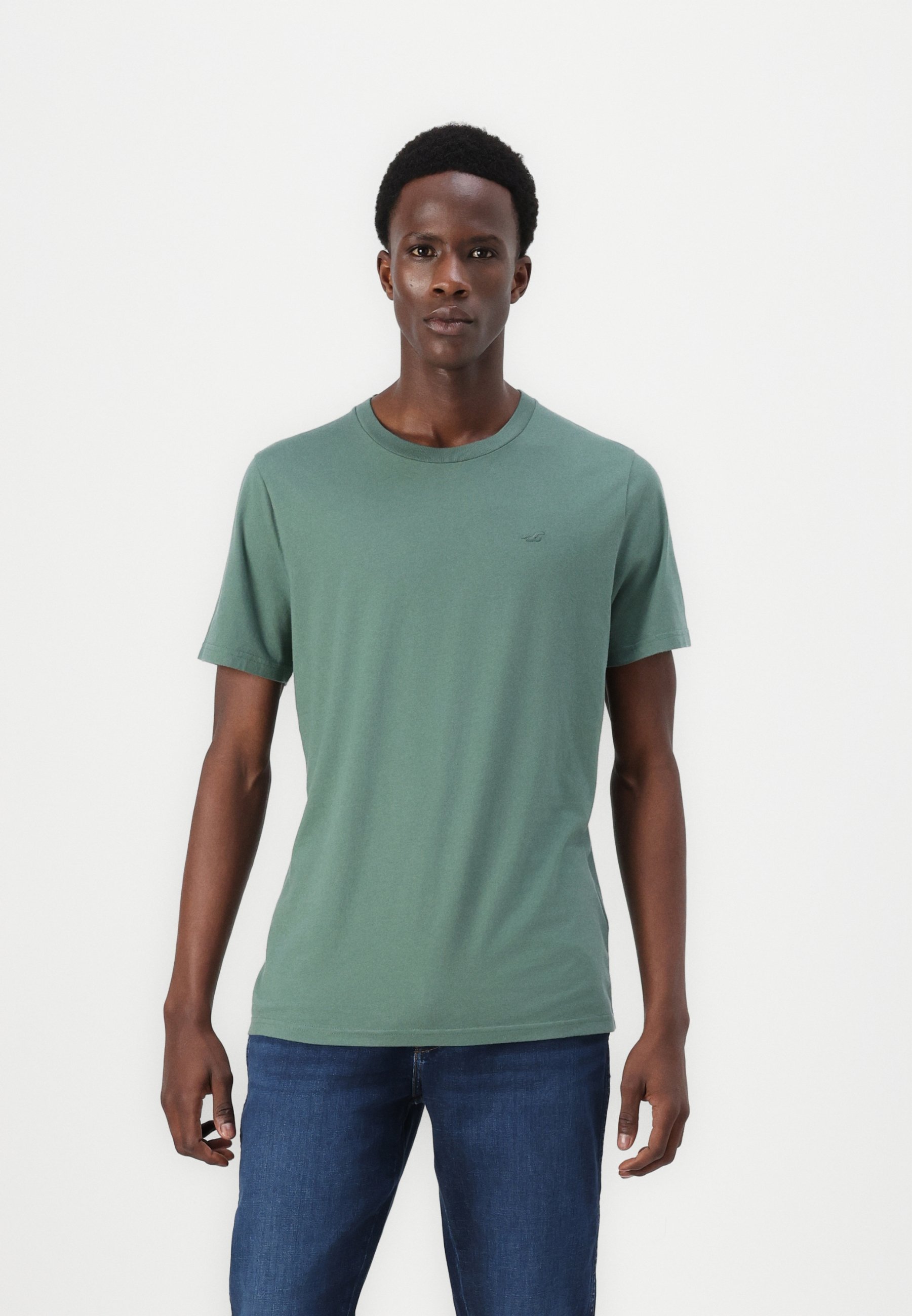 Hollister Co. ICON COOL 5 PACK - Lihtne T-särk - roheline/sinine/valge/khaki/helesinine