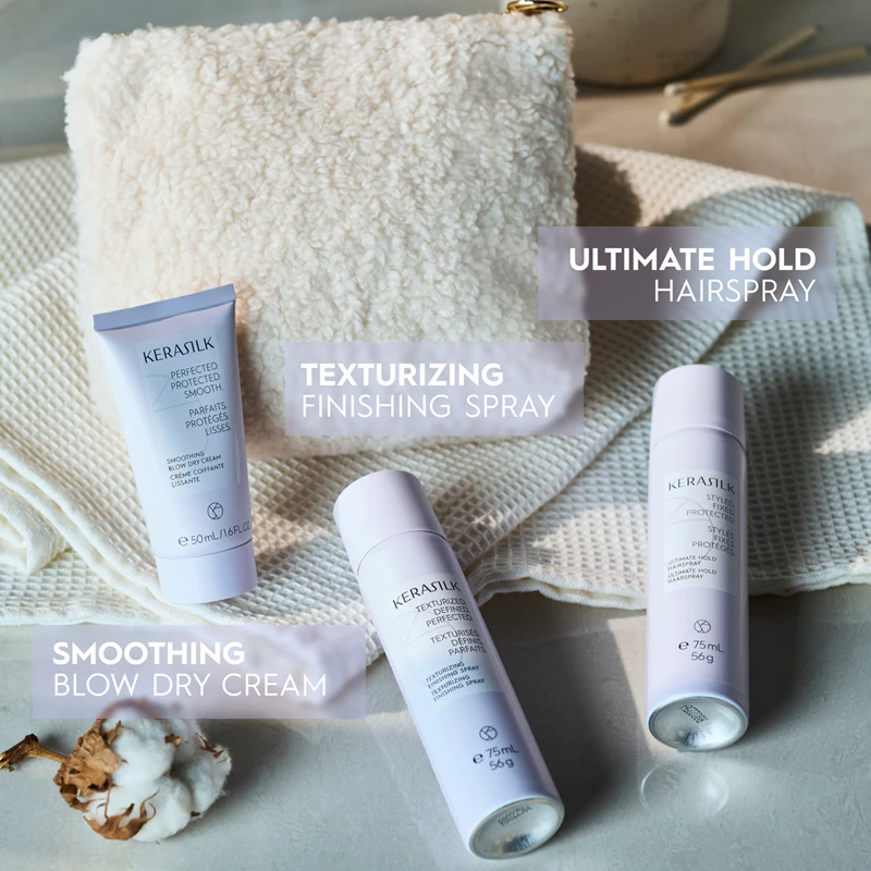 Kit de Viagem para Estilizar Cabelos KERASILK - um kit de viagem para cabelos perfeitos para mulheres.