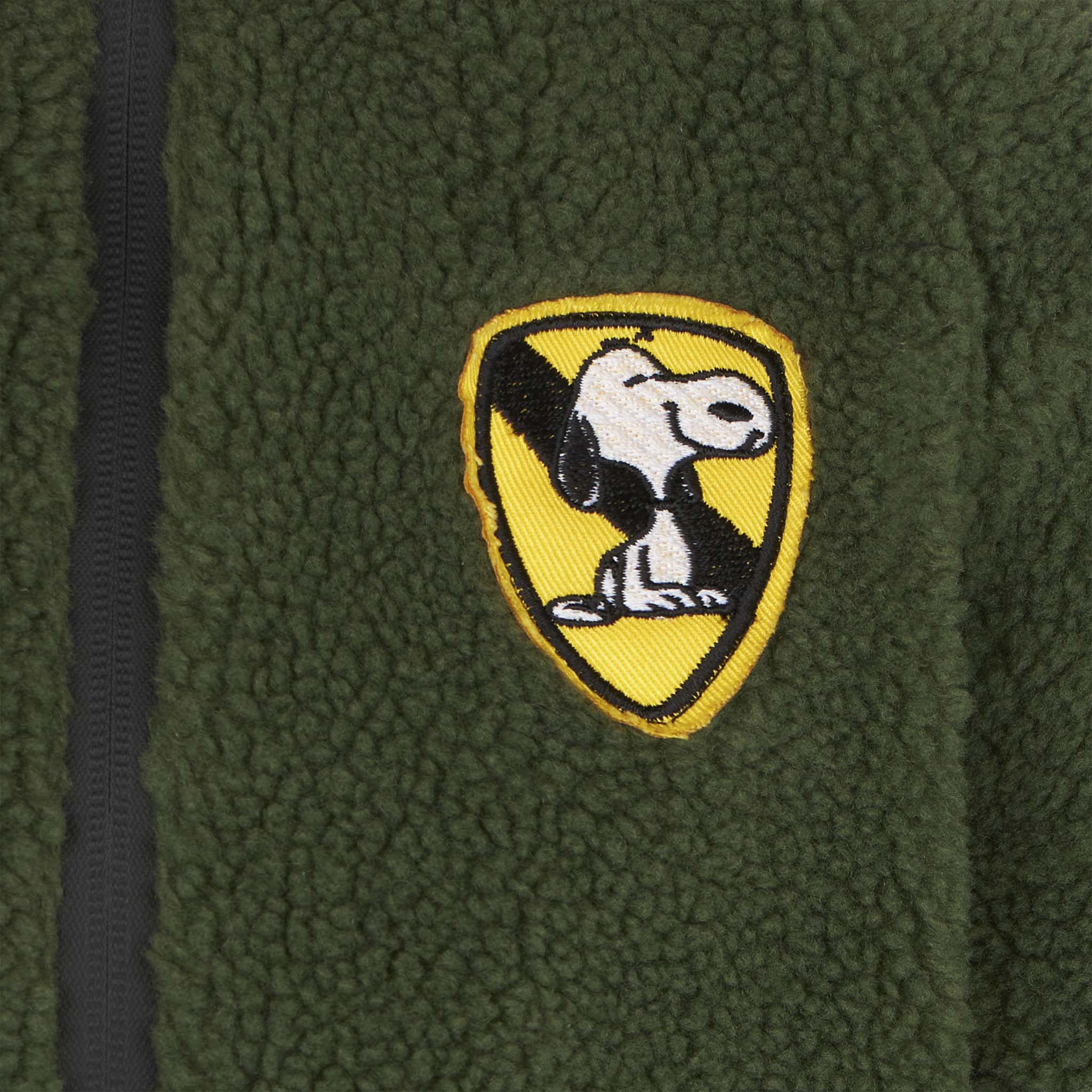 Sherpa babyjasje met Snoopy-patch | Speciale Peanu-editie