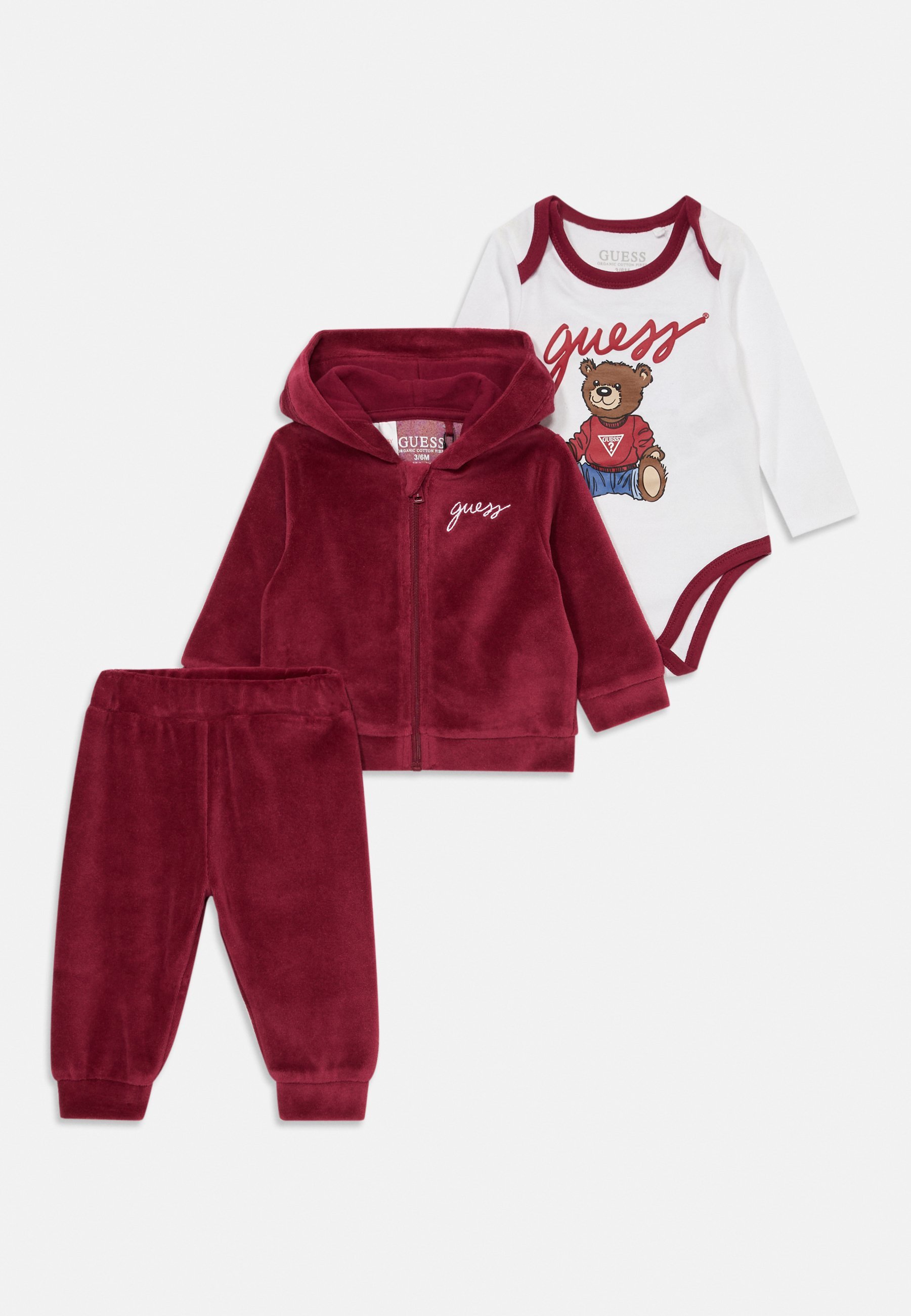 Guess BABY UNISEX SET - Babycadeaus - balzaalrood