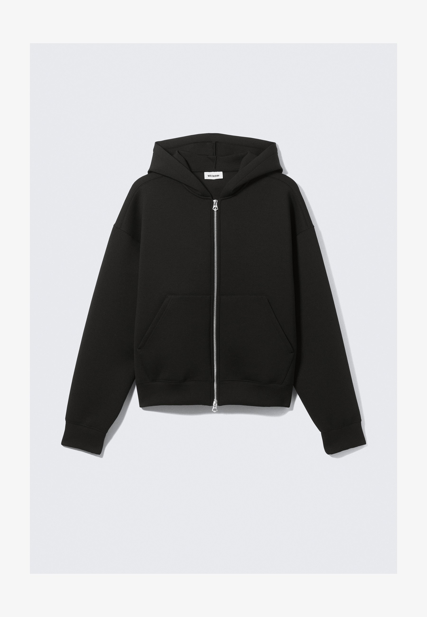 Weekday SIMON SCUBA ZIP - Bluza rozpinana - czarna ciemna