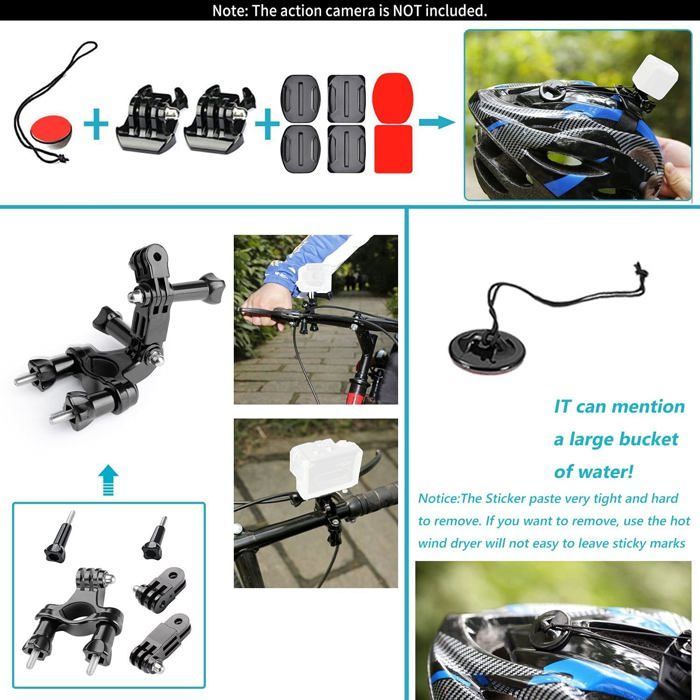 Kit de accesorios 50 en 1 para cámaras de acción, compatible con GoPro Hero9/8/7, Insta360, DJI Osmo y más.