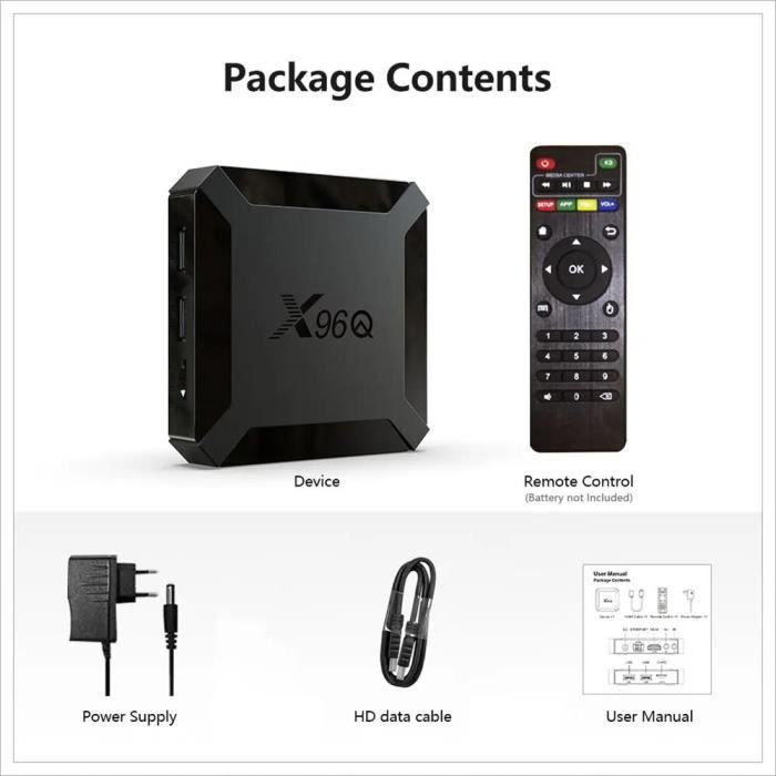 X96Q Android Smart TV Box - Allwinner H313 - 1GB 8GB - 6K - Netflix - Google Play Store - Multimedia Box