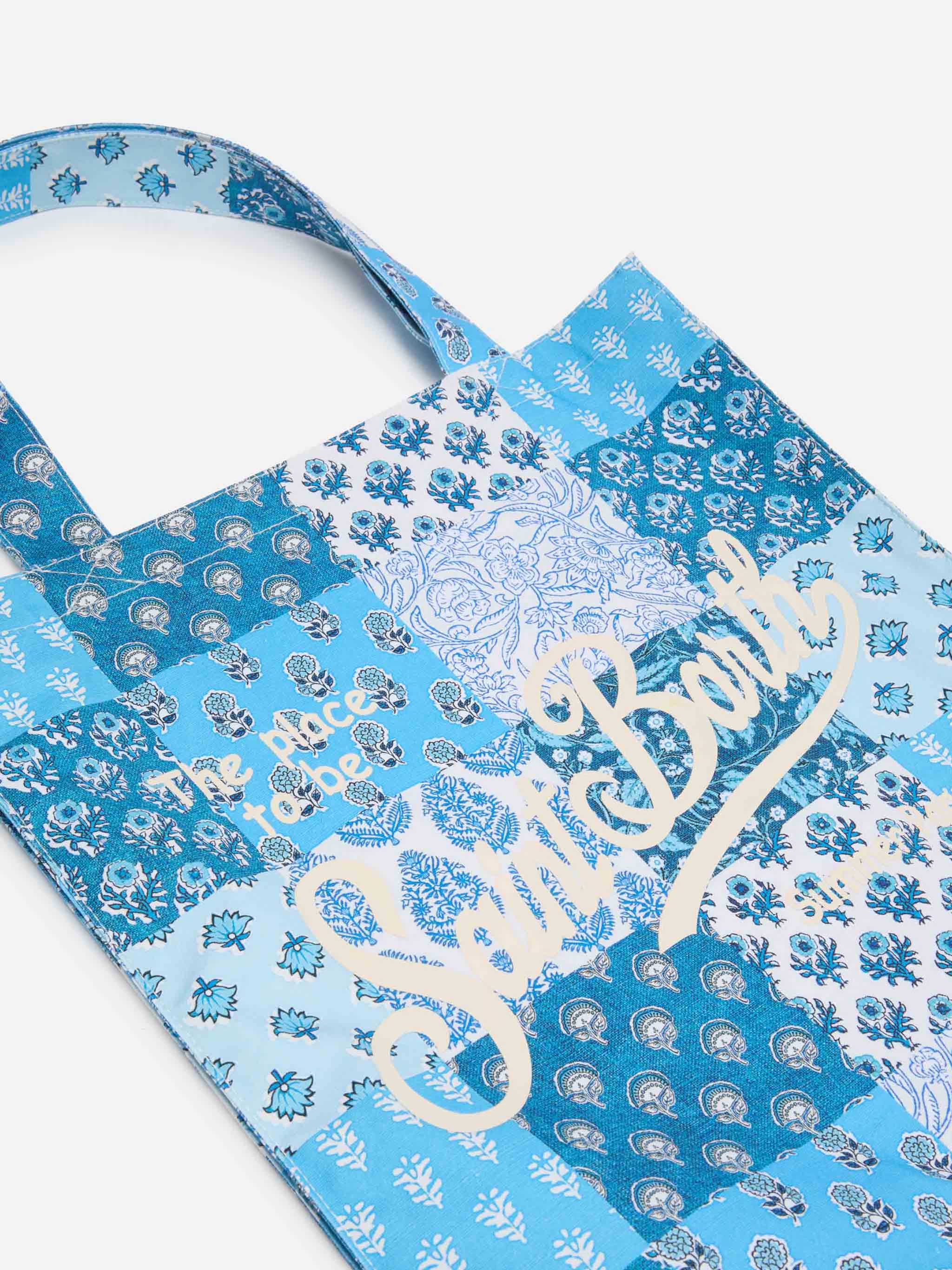 Essential Tasche aus floraler Baumwolle mit Saint Barth Logo