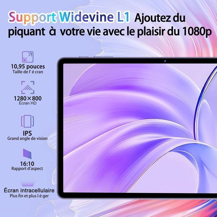 Tablet SKYEGG da 11 pollici - 24 GB di RAM, 256 GB di memoria interna - Android 14 - Widevine L1 | Netflix HD - Batteria da 8000 mAh - Doppia fotocamera da 5 MP + 13 MP - Wi-Fi 5G - Viola