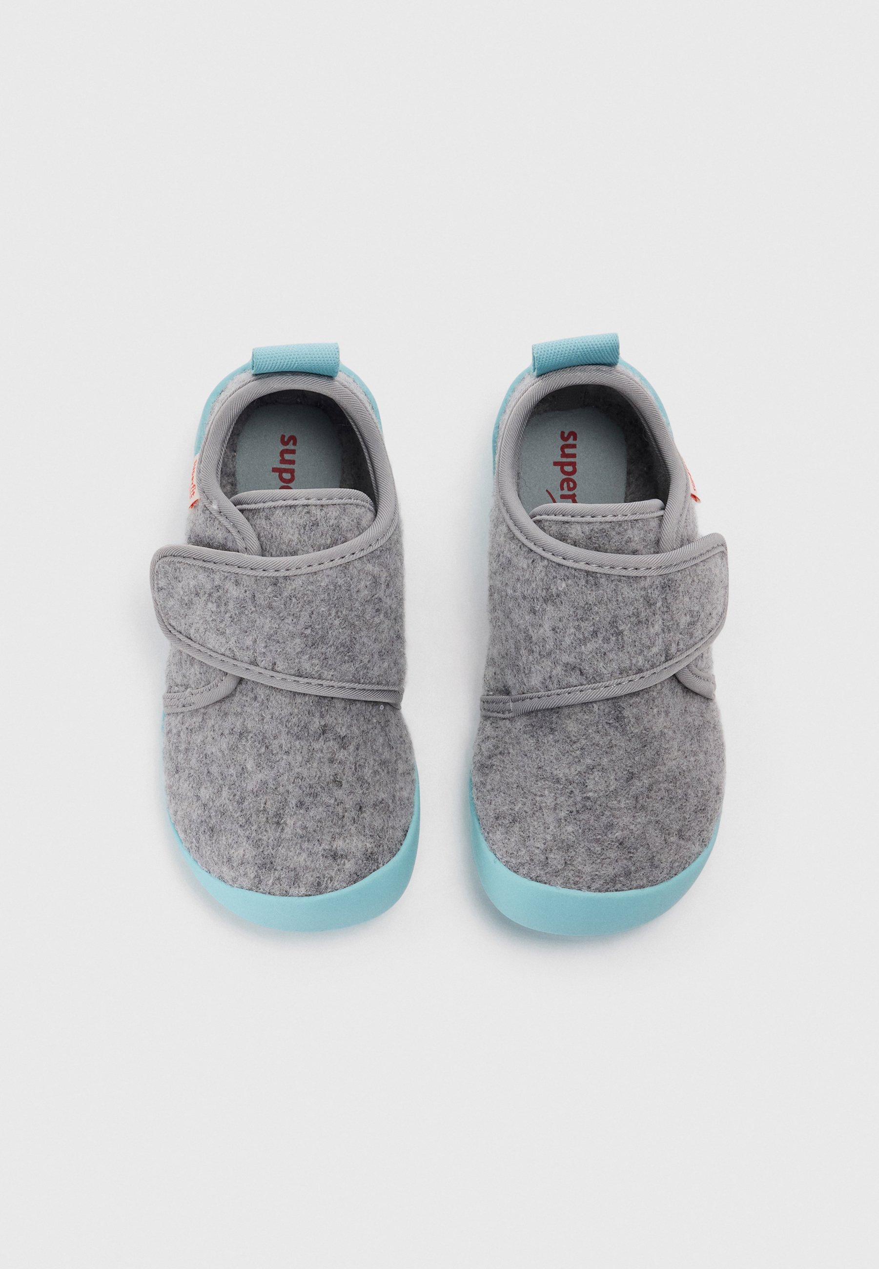 Superfit VENTI BAREFOOT UNISEX - Slippers - grijs/lichtgroen