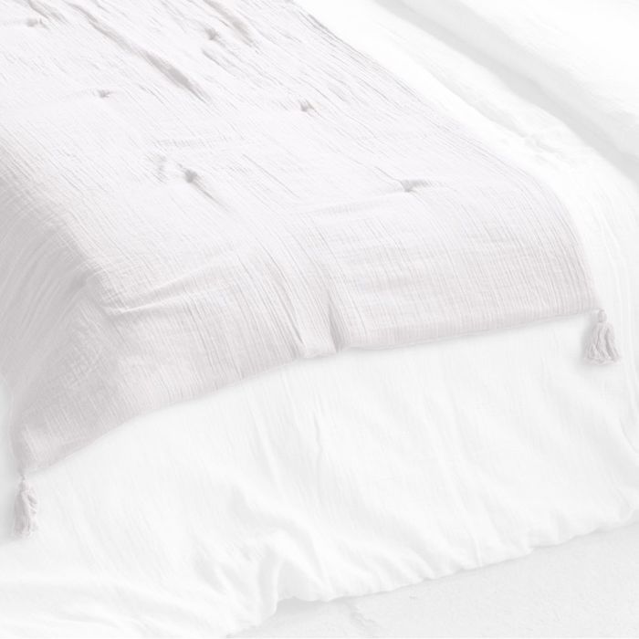 Caminho de cama 90x200 cm em gaze de algodão Chantilly