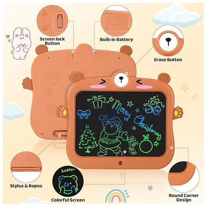 Tablette D'écriture LCD -Tablette De Dessin Colorée De 8,5 Pouces- Jouets Éducatifs-Réutilisable - Pour Enfants 3-11 Ans