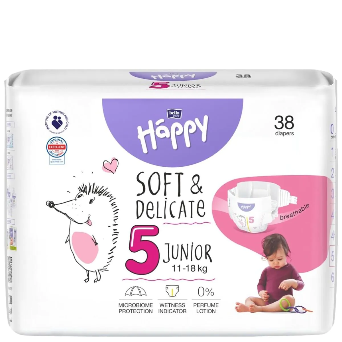Bella Baby Happy Soft & Delicate Pieluszki Junior 38 szt.