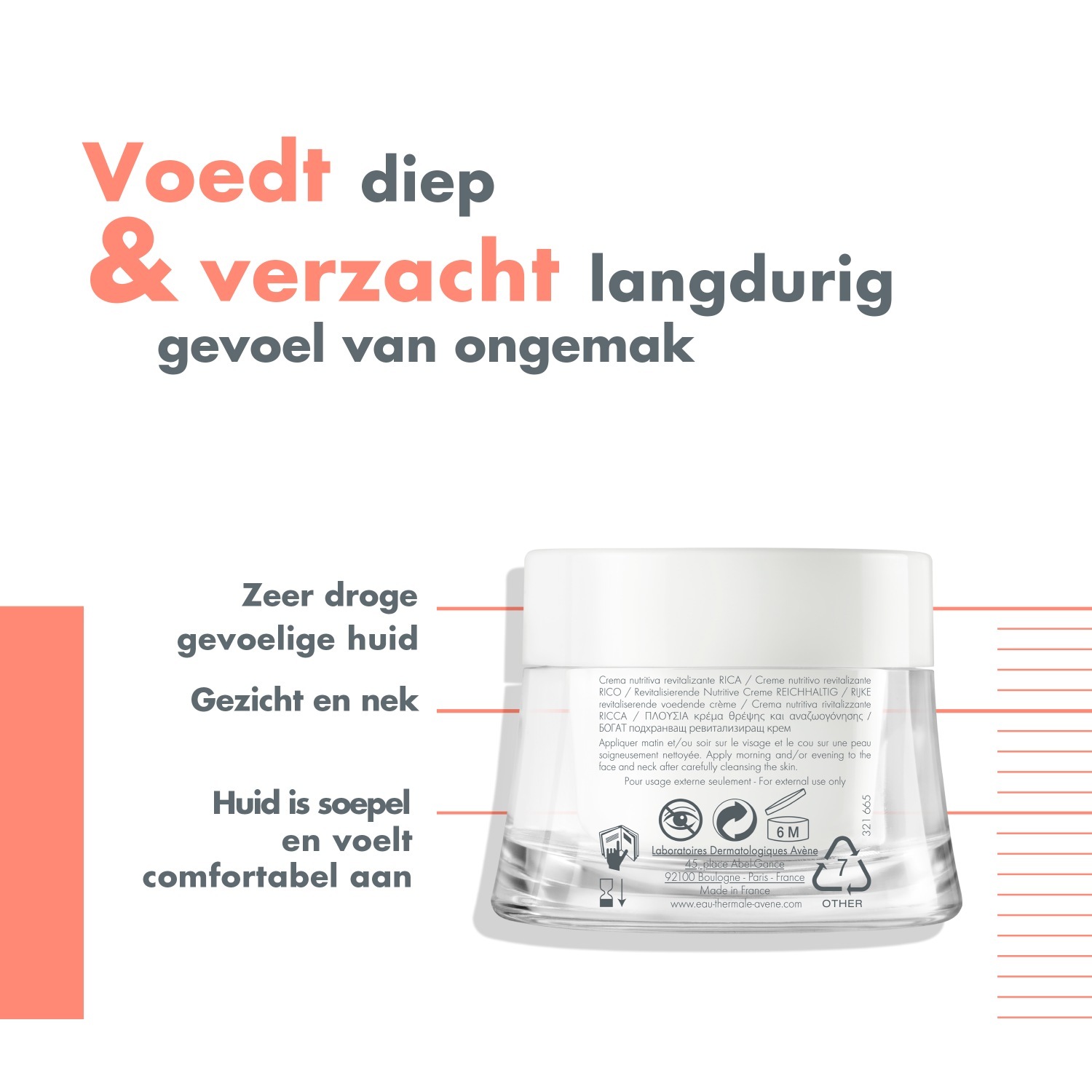 Avène Face Cream Les Essentiels Les Essentiels Bohatý revitalizačný výživný krém – 50 ml