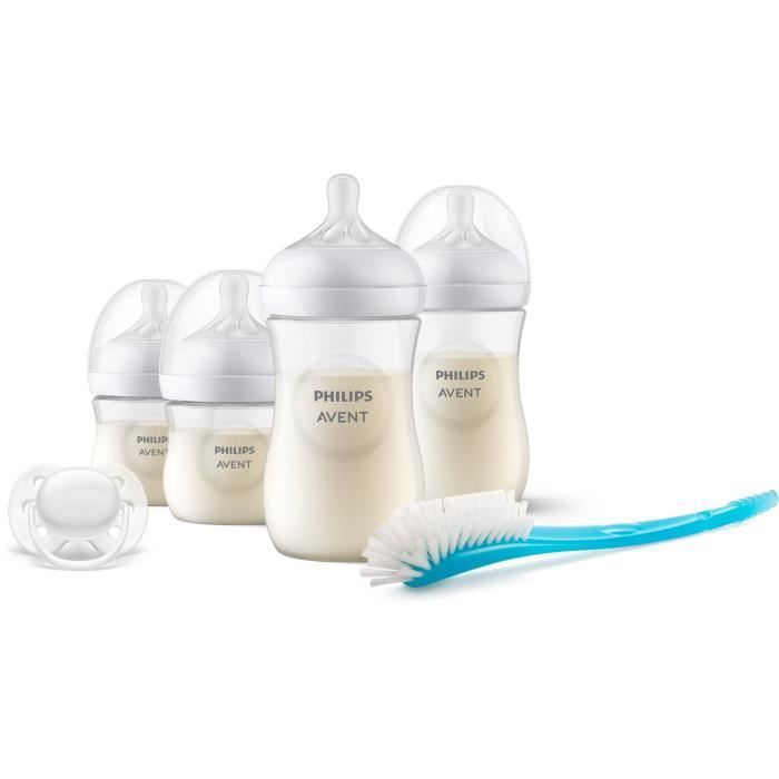 Kit per neonati - PHILIPS AVENT - Natural 3.0 - 2 biberon da 125 ml + 2 biberon da 260 ml + ciuccio ultra morbido 0-6 mesi + spazzolino per biberon