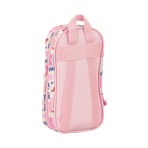 Nécessaire Safta M847, rosa claro, tamanho médio, unissex, infantil.
