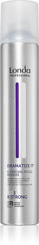 Mousse capilar Londa Professional Dramatize it com fixação muito forte.