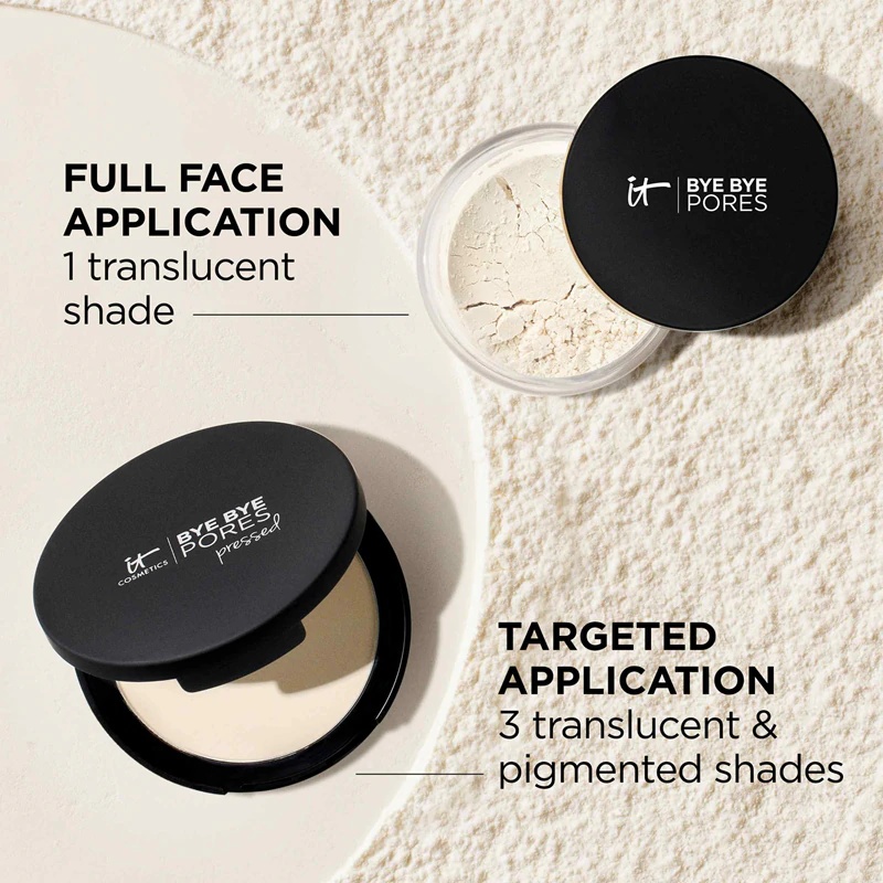 IT Cosmetics Bye Bye Pores presētais fiksējošais pūderis