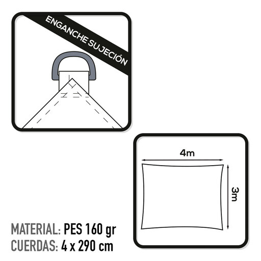 Jardinière active rectangulaire en polyester Toldo