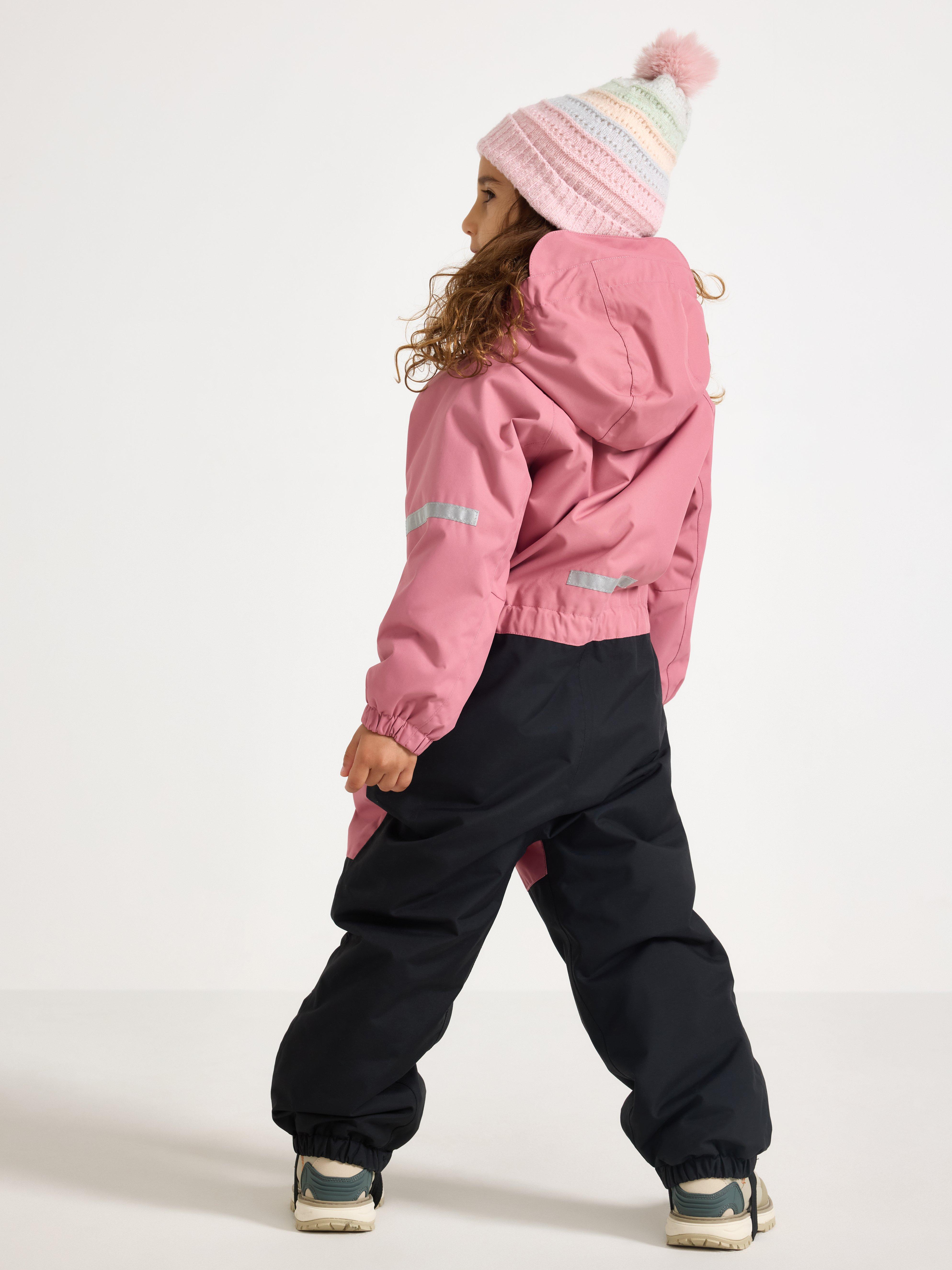 Combinaison imperméable rembourrée rose poudré