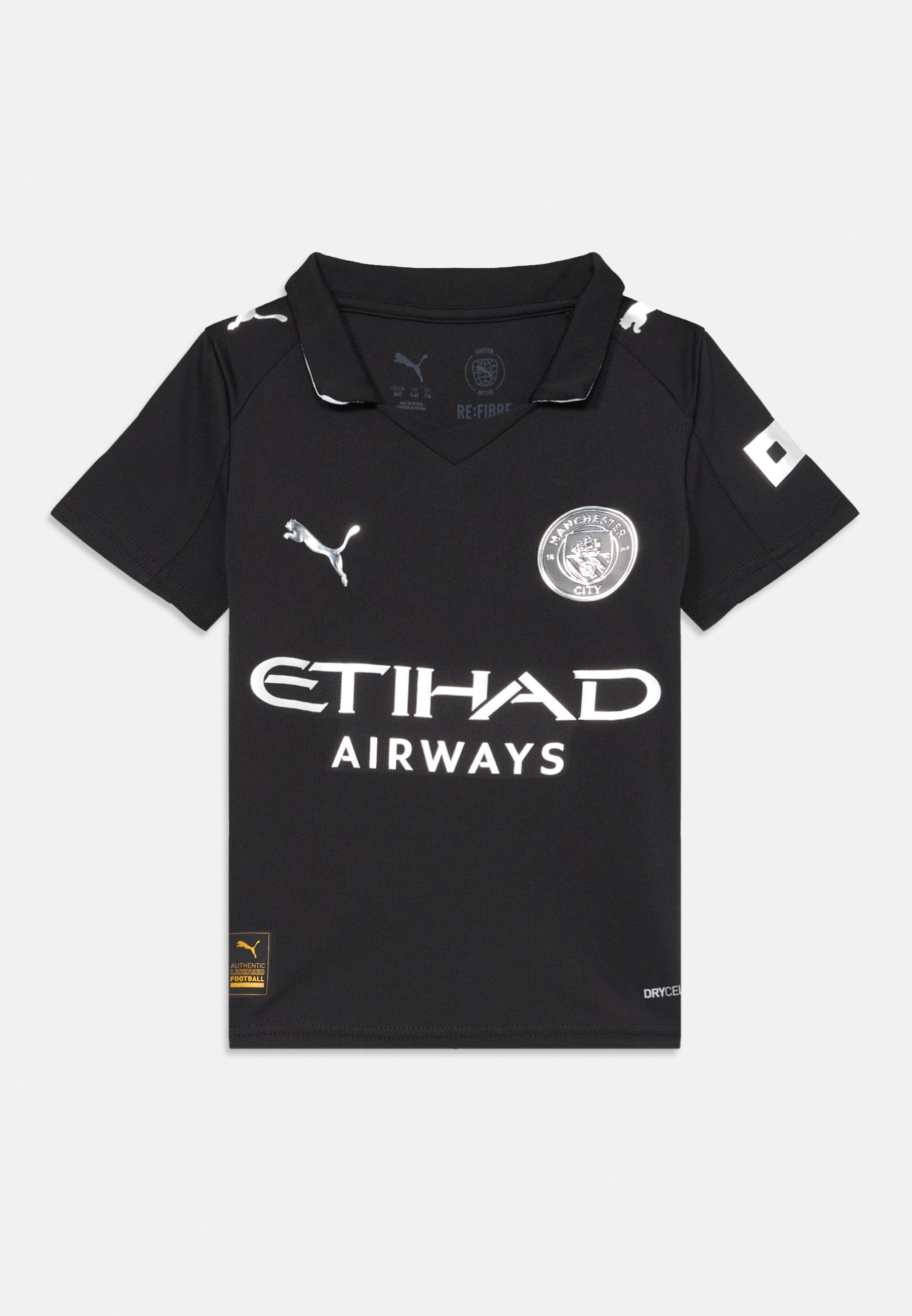 Maillot de football Puma extérieur réplique unisexe - noir
