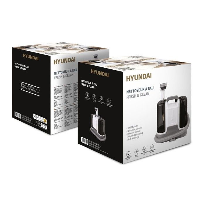 HYUNDAI - Wet/Dry Vacuum Cleaner - Multi-surface, Textiles, Carpets, Car - Lightweight and Compact Stain Remover - 1.8L