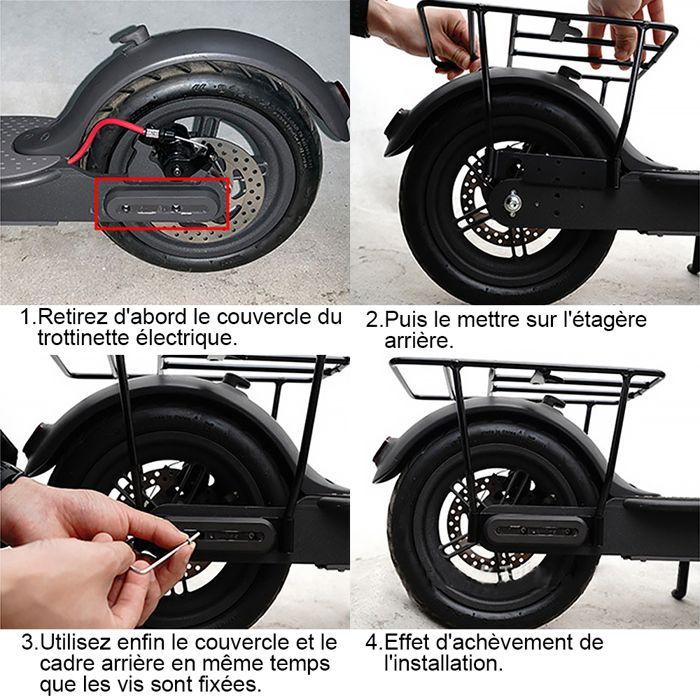 Porte-bagages arrière de trottinette électrique, Accessoires de modification de scooter électrique, Pour XIAOMI M365/Pro, etc.