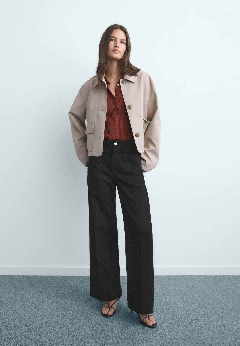 Mango Relaxed fit jeans - zwarte denim