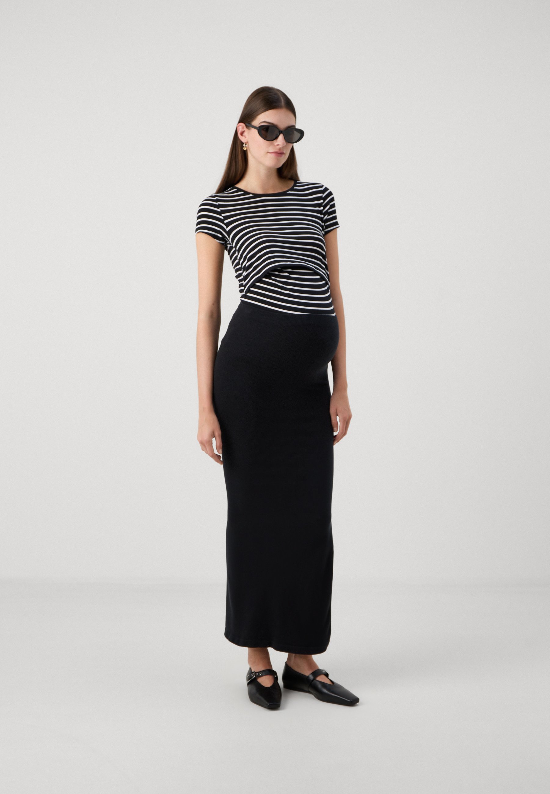 MAMALICIOUS MLALANIS SEAMLESS AL HW - Maxi rok - zwart
