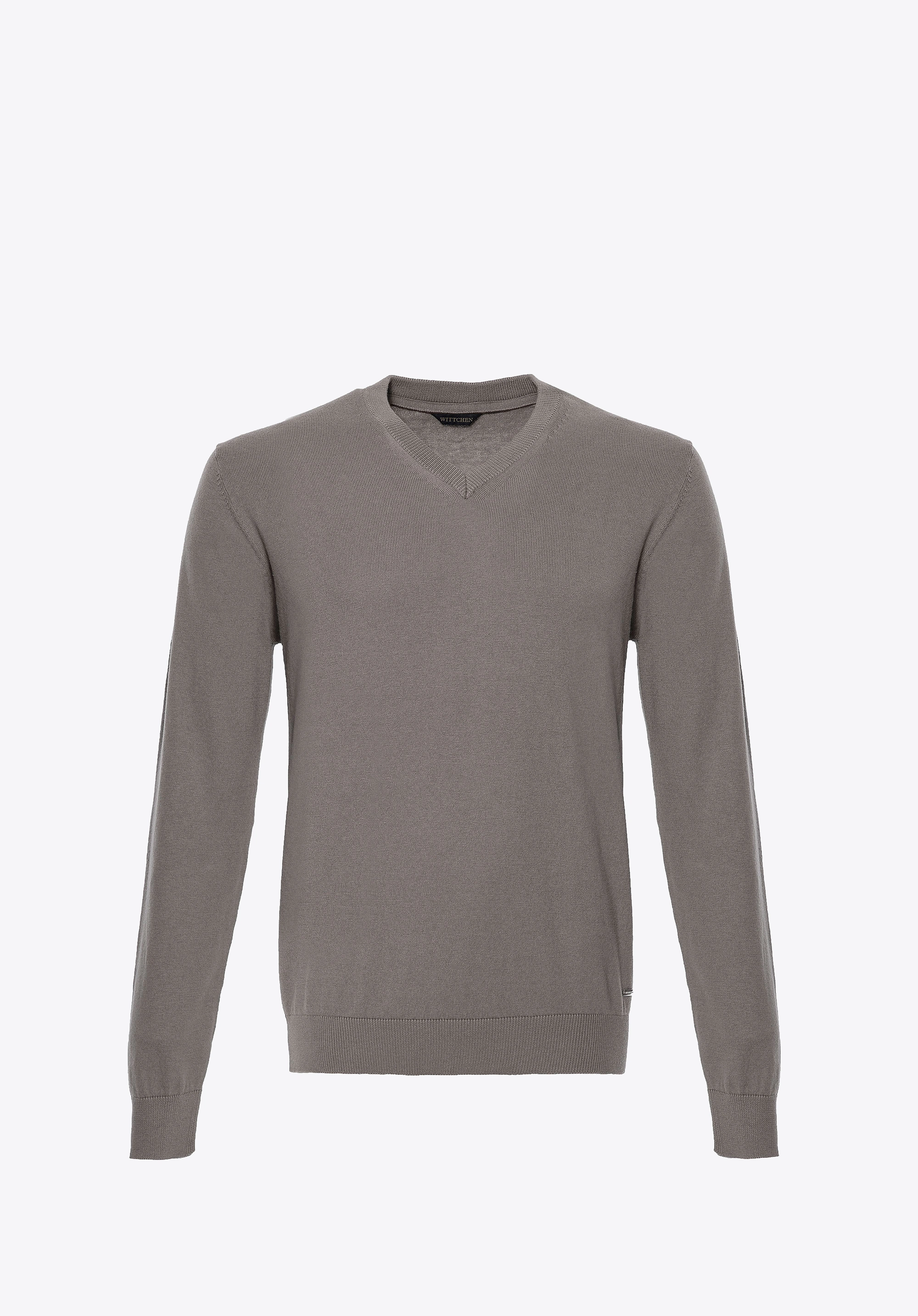 Sweter męski bawełniany z kaszmirem ciemny beż